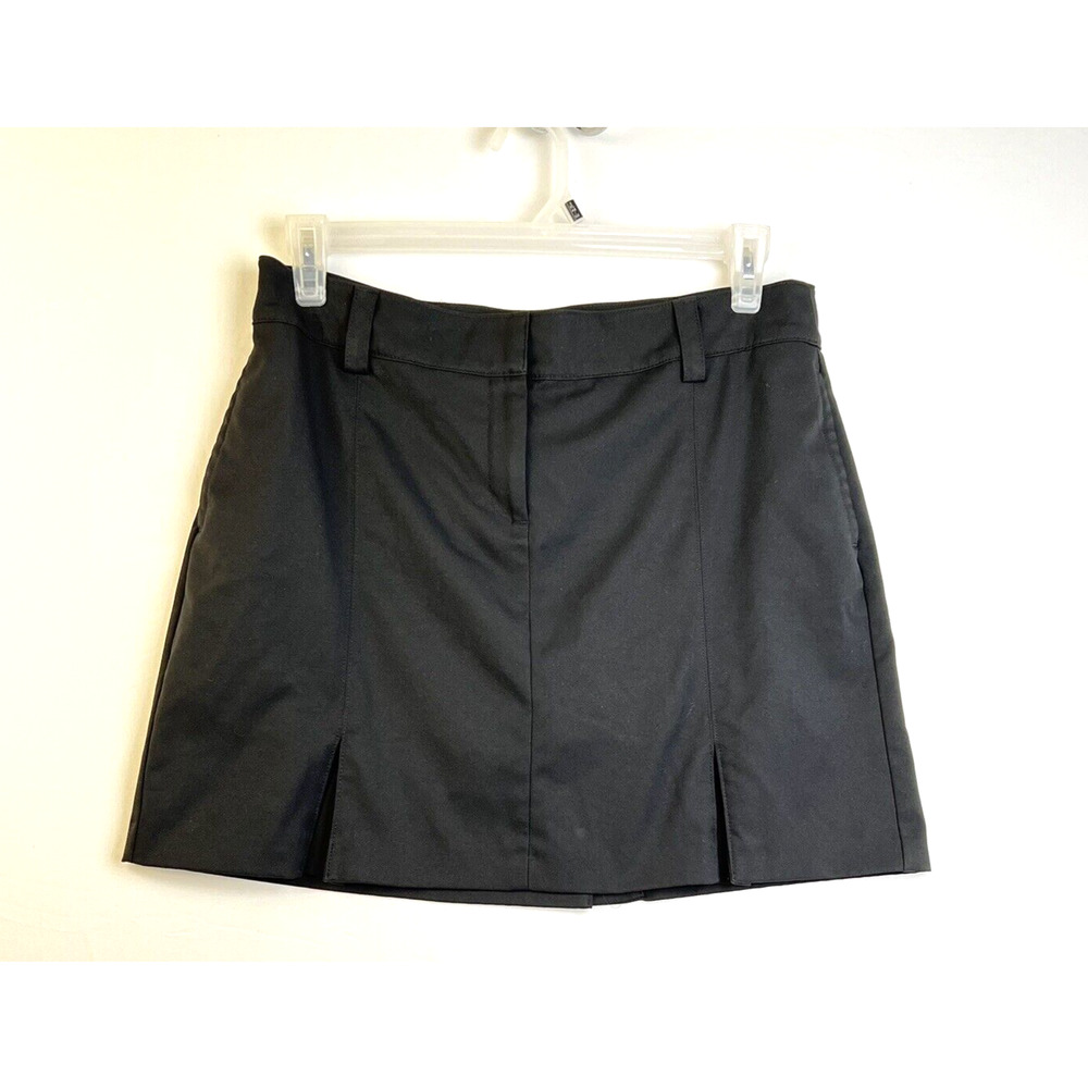 Izod Skort Golf Women's 10 Black Pleated Front Tennis Sports Athletic Skirt
